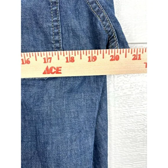 Wrangler Denim Shirt Adult Large Blue Denim - Picture 11 of 16